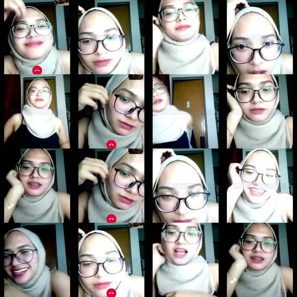 Ukhty Anisa kacamata hijab montok Vcs